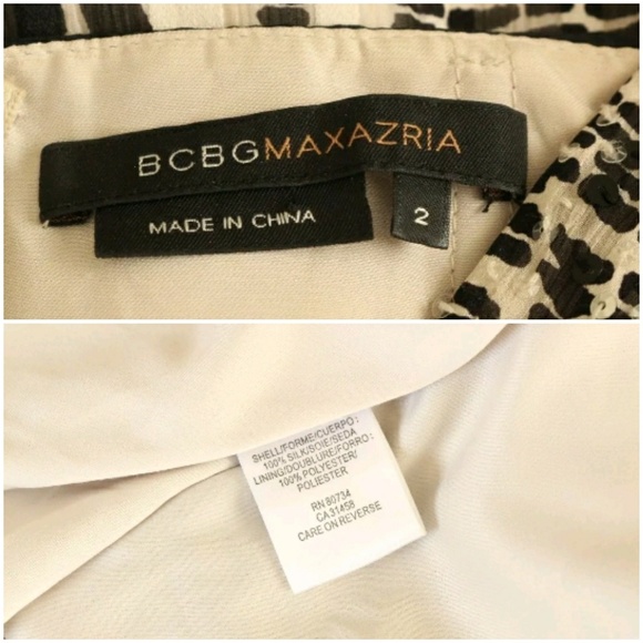 BCBG Long Sequin Evening Dress 2 Silk Halter Prom - Picture 5 of 5